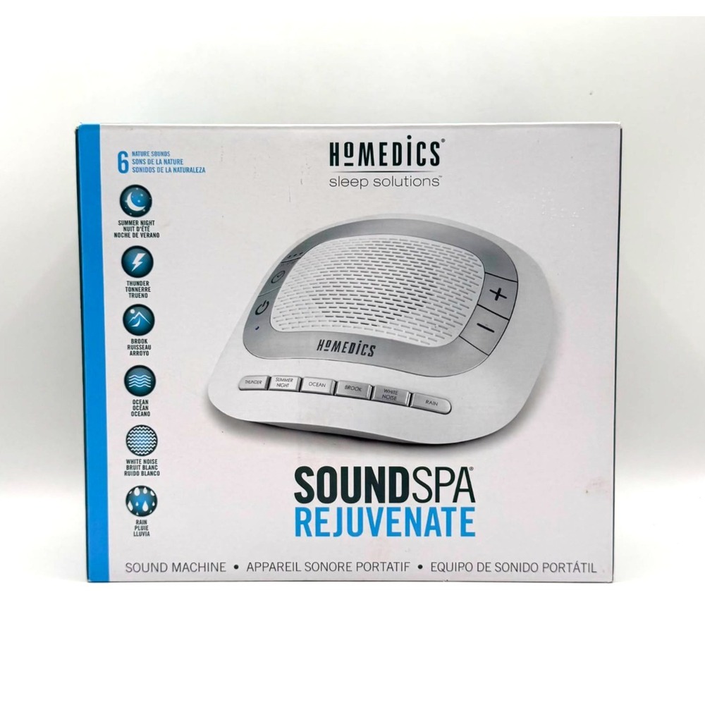 White Noise Machine Homedics Sleep Solutions SoundSpa Rejuvenate 6 Nature Sounds